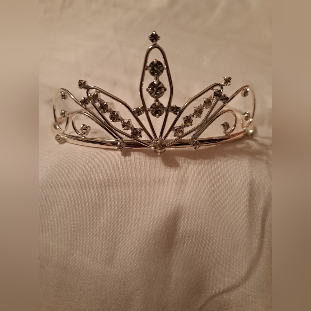 Tiaras - Lot of 9 - Silver with clear rhinestones  - NEW!